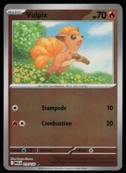 Vulpix 019/132 Common Mega Evolution Pokemon Reverse Holo Near Mint - Image 1