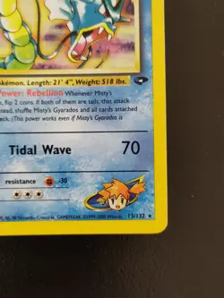 Pokemon Misty's Gyarados #13 Gym Challenge NM- Unlimited Holo Rare 13/132 - Image 3