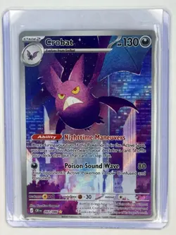 Pokemon TCG Crobat 093/086 ME04 Chaos Rising Illustration Rare IR Holo NM - Image 1