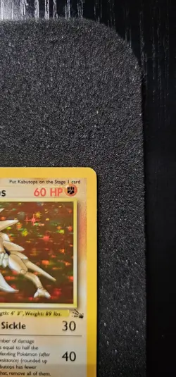 Pokemon TCG Kabutops Holo Rare Card 9/62 Fossil Unlimited 1999 Vintage - Image 4