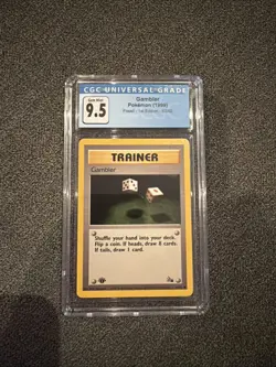 1999 POKEMON FOSSIL #60 GAMBLER CGC 10 9.5 - Image 1