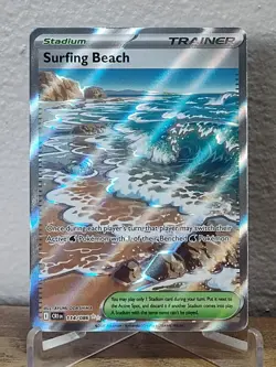 Pokemon TCG Chaos Rising Surfing Beach 114/86 Full Art Holo - Image 1