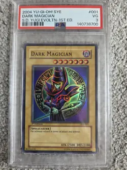 2004 SYE YU-GI-OH! STARTER DECK YUGI EVOLUTION 1ST ED #001 DARK MAGICIAN PSA 3 - Image 1