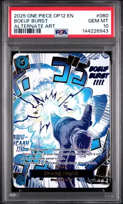 ONE PIECE OP12-LEGACY OF THE MASTER ALTERNATE ART #060 BOEUF BURST PSA 10 - Image 1