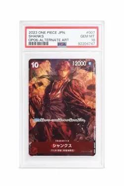 2023 One Piece OP06 Shanks #007 Alternate Art PSA 10 GEM MINT Japanese - Image 1