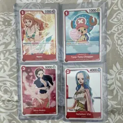 One Piece Super Pre-Release Promo Foil Set Nami Chopper Robin Vivi Bandai NM - Image 1