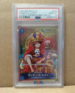 One Piece Monkey D. Luffy King Luffy P-043 Shonen Jump #36-37 Japanese PSA 10 - Image 4