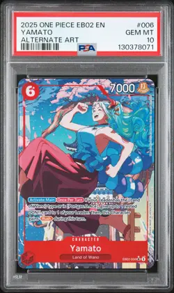 2025 Yamato PSA 10 One Piece EB02-006 ENGLISH Alternate Art - Image 1