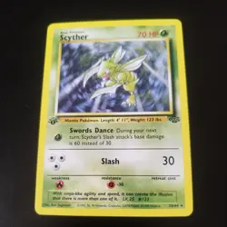 Pokemon TCG Scyther 26/64 Jungle 1st Edition Non-Holo Rare Card LP Excellent!! - Image 1