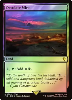 Desolate Mire (Surge Foil) FINAL FANTASY Commander MTG MAGIC FOIL LAND RARE - Image 1