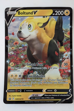 Pokemon TCG Boltund V Basic JUMBO Oversized 7x5 Promo Card w/ 2 Coins SWSH219 - Image 2