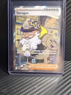 Pokemon TCG Tarragon Trainer-Supporter Full Art Holo Card English - Image 1