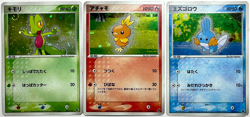 Japanese Pokemon Card Hoenn Starter Set Treecko Torchic Mudkip Cosmos Holo SWIRL - Image 5