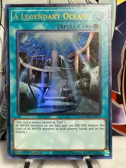 YuGiOh Spell Card A Legendary Ocean MAMA-EN079 1st Edition Ultra Rare - Image 1