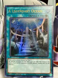 YuGiOh Spell Card A Legendary Ocean MAMA-EN079 1st Edition Ultra Rare - Image 2