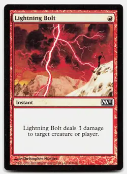 Lightning Bolt 149 Common Magic 2011 (M11) Magic: The Gathering Lightly Played - Image 1