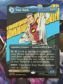 MTG - Tony Stark/The Invincible Iron Man - Double Faced - Borderless FOIL #392 - Image 1
