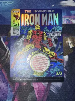 MTG - Tony Stark/The Invincible Iron Man - Double Faced - Borderless FOIL #392 - Image 4