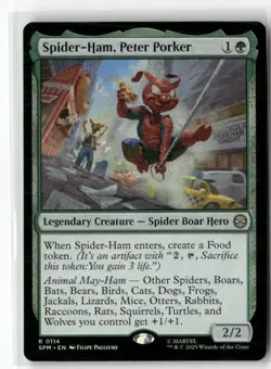 Spider-Ham, Peter Porker 114 NM MTG Marvel's Spider-Man Magic - Image 1