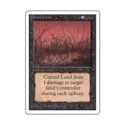 WOTC MtG Unlimited Cursed Land (U) VG - Image 1