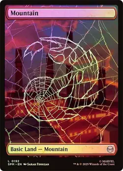 Mountain #192 Foil Full Art Marvel's Spider-Man NM MTG - Image 1