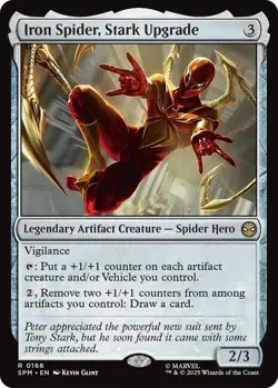 Iron Spider, Stark Upgrade MTG Marvel's Spider-Man Regular On Hand Ships ASAP - Image 1
