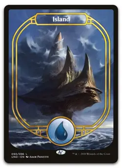 Island (Full Art) #90 (LP) Unsanctioned UND Magic MTG - Image 1