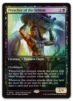 Preacher of the Schism #34 (Foil) NM Game Day & Store Championship Magic MTG - Image 1