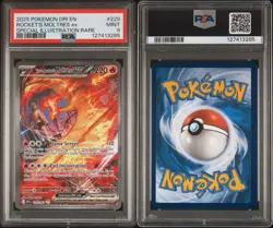 2025 POKEMON DRI SPECIAL ILLUSTRATION RARE #229 TEAM ROCKET'S MOLTRES EX PSA 9 - Image 3