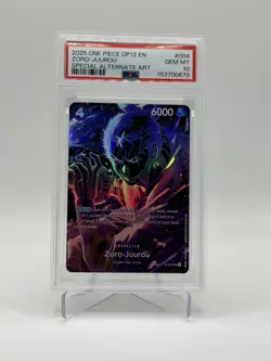 PSA 10 –2025 ONE PIECE OP12-LEGACY OF THE MASTER 004 ZORO-JUUROU SPECIAL ALT ART - Image 1
