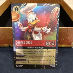 Disney Lorcana Donald Duck Pie Slinger Foil Rare Character Card 2/DIS English - Image 1