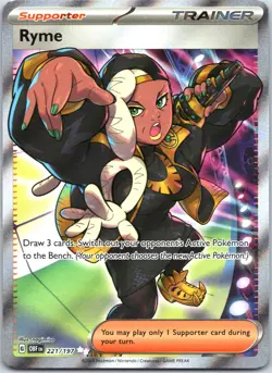 Ryme 221/197 SV03: Obsidian Flames Pokemon - Ultra Rare NM Holo - Image 1