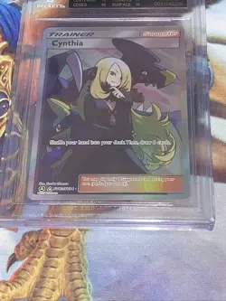 2019 Sun & Moon Pokemon Cynthia SV82 Hidden Fates - BGS Black Label Pristine 10 - Image 3