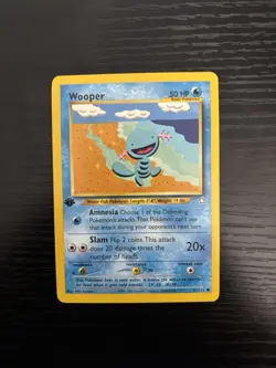 Wooper 82/111 1st Edition Neo Genesis Regular Pokemon Card English 2000 WOTC - Image 1