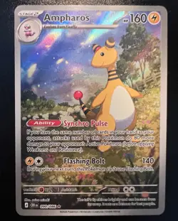 Pokemon Ampharos 090/086 CR1 Rare Holo Stage 2 160 HP English TCG Card - Image 1