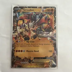 Pokemon TCG XY Primal Clash Groudon EX Ultra Rare Holofoil Card 85/160 - Image 1