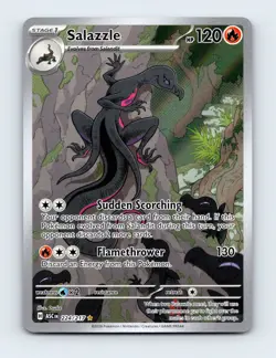 NM Salazzle 224/217 ME: Ascended Heroes Illustration Rare Pokemon Card - Image 1