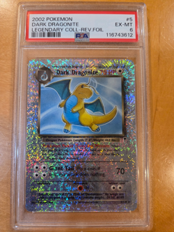 2002 POKEMON LEGENDARY COLLECTION #5 DARK DRAGONITE-REVERSE FOIL PSA 6 - Image 1
