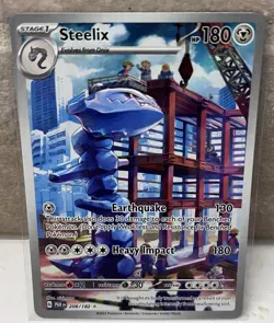 Steelix Pokemon Card - 208/182 - SV04: Paradox Rift (PAR), Illustration Rare - Image 1