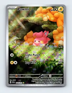 NM Pawmi 226/091 SV: Paldean Fates Illustration Rare Pokemon Card - Image 1