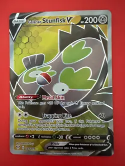 Galarian Stunfisk V 184/189 FULL ART Ultra Rare Pokemon Card - Image 2