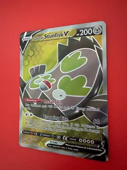 Galarian Stunfisk V 184/189 FULL ART Ultra Rare Pokemon Card - Image 4