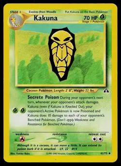Pokemon Card Neo Discovery Kakuna 41/75 Uncommon - Image 1
