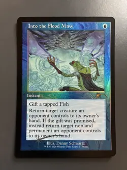 MTG Foil Into the Flood Maw Wizards Play Network Retro Frame Promo - Image 1