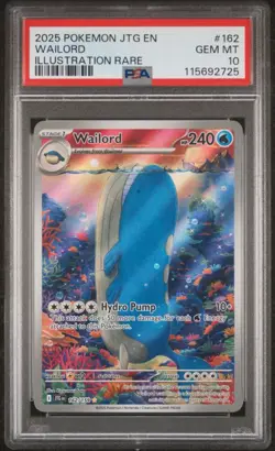 WAILORD Journey Together Illustration Rare #162 PSA 10 Gem Mint Pokemon - Image 1