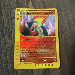 Pokemon TCG Typhlosion Expedition Base Set Reverse Holo Card 28/165 - Image 1