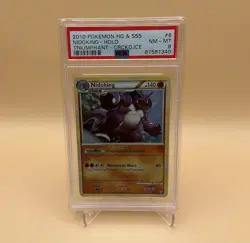 Nidoking Cracked Ice Holo Rare Triumphant 6/102 Pokemon TCG PSA 8 - Image 1