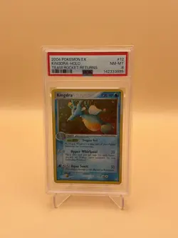 2004 POKEMON EX TEAM ROCKET RETURNS #12 KINGDRA-HOLO PSA 8 - Image 1