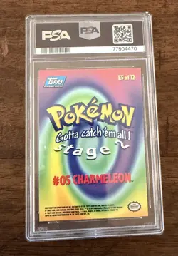 1999 TOPPS POKEMON THE MOVIE EDT FOIL #E5 CHARMELEON #5 PSA 9 - Image 2