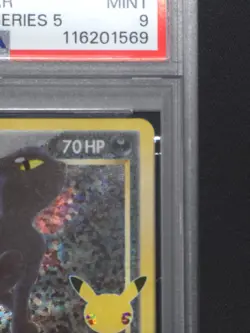 PSA 9 Mint 2021 Umbreon 17/17 GoldStar Pokemon Celebrations 25th Holobleed Error - Image 3